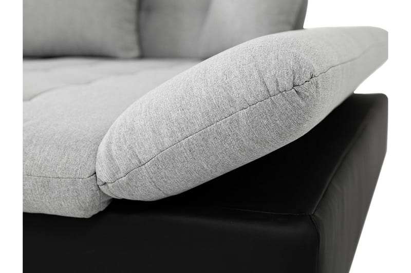 Branstad Hjørnesovesofa Høyrevendt 129x240 cm med Oppbevaring i Fløyel - Grå - Møbler - Sofaer - Sovesofaer