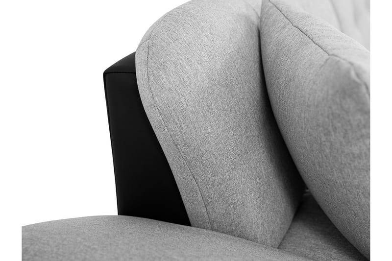 Branstad Hjørnesovesofa Venstrevendt 129x240 cm med Oppbevaring i Fløyel - Grå - Møbler - Sofaer - Sovesofaer