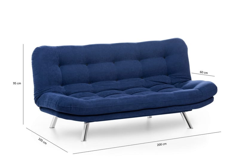 Breana Sovesofa 3-seter - Marineblå - Møbler - Sofaer - Sovesofaer