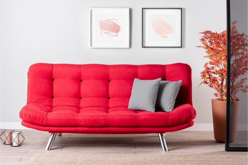 Breana Sovesofa 3-seter - Rød - Møbler - Sofaer - Sovesofaer