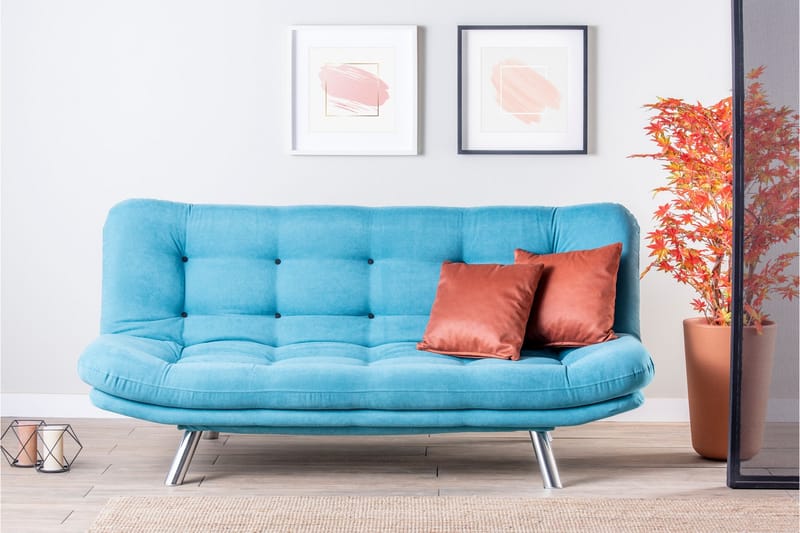 Breana Sovesofa 3-seter - Turkis - Møbler - Sofaer - Sovesofaer