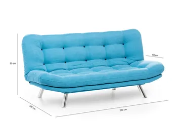 Breana Sovesofa 3-seter - Turkis - Møbler - Sofaer - Sovesofaer