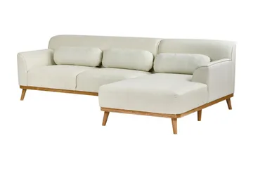 Bree Hjørnesofa 3-seter - Hvit/Lyst tre - Møbler - Sofaer - Sovesofaer