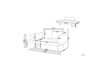 Brekke Sovesofa 150 cm - Blå - Møbler - Sofaer - Sovesofaer