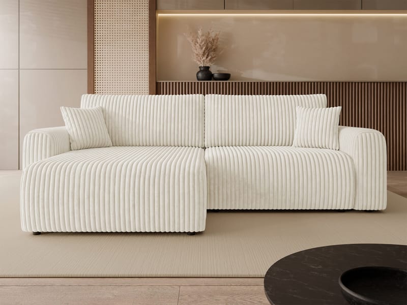 Brenor 3-seters sovesofa med divan, venstrevendt - beige - Møbler - Sofaer - Sovesofaer