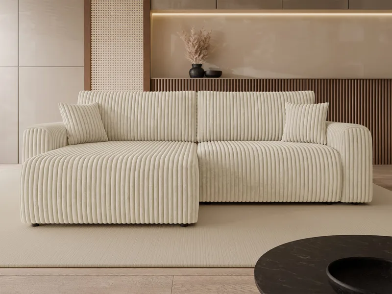 Brenor 3-seters sovesofa med divan, venstrevendt - beige - Møbler - Sofaer - Sovesofaer