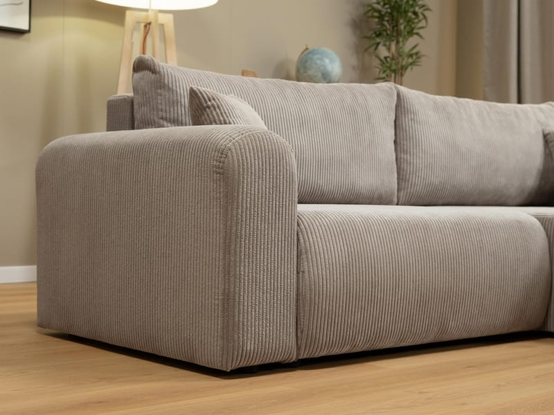 Brenor 3-seters sovesofa med divan, venstrevendt - beige - Møbler - Sofaer - Sovesofaer