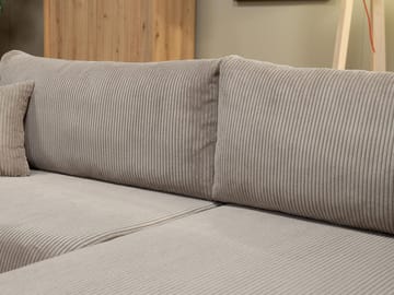 Brenor 3-seters sovesofa med divan, venstrevendt - lysegrå - Møbler - Sofaer - Sovesofaer