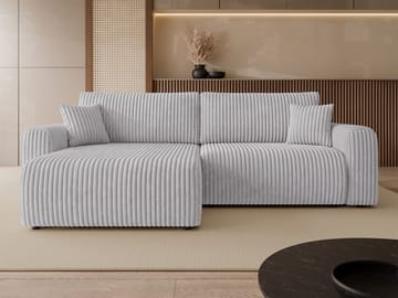 Brenor 3-seters sovesofa med divan, venstrevendt - lysegrå - Møbler - Sofaer - Sovesofaer