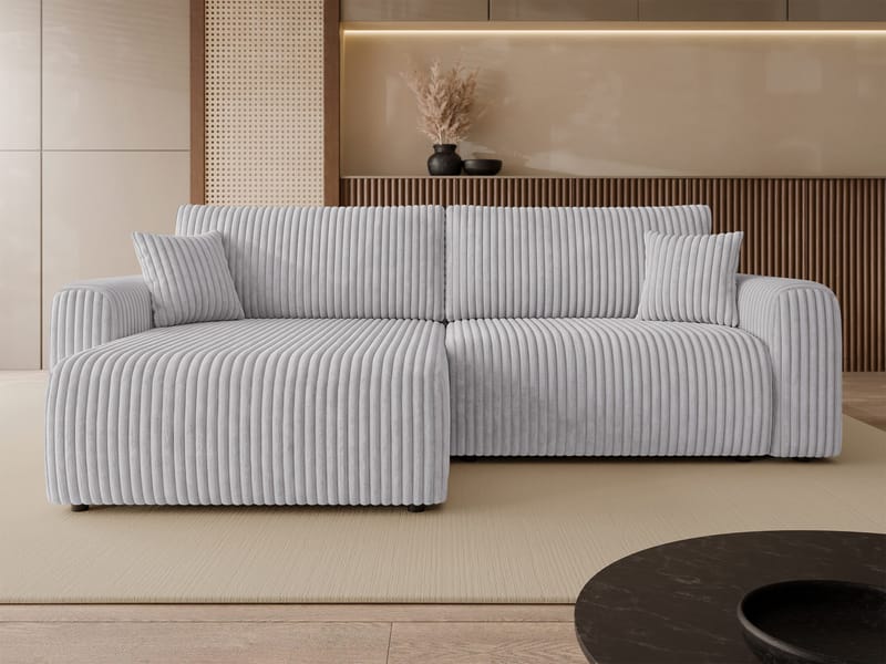Brenor 3-seters sovesofa med divan, venstrevendt - lysegrå - Møbler - Sofaer - Sovesofaer