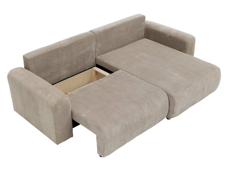 Brenor 3-seters sovesofa med divan, venstrevendt - mørkebrun - Møbler - Sofaer - Sovesofaer