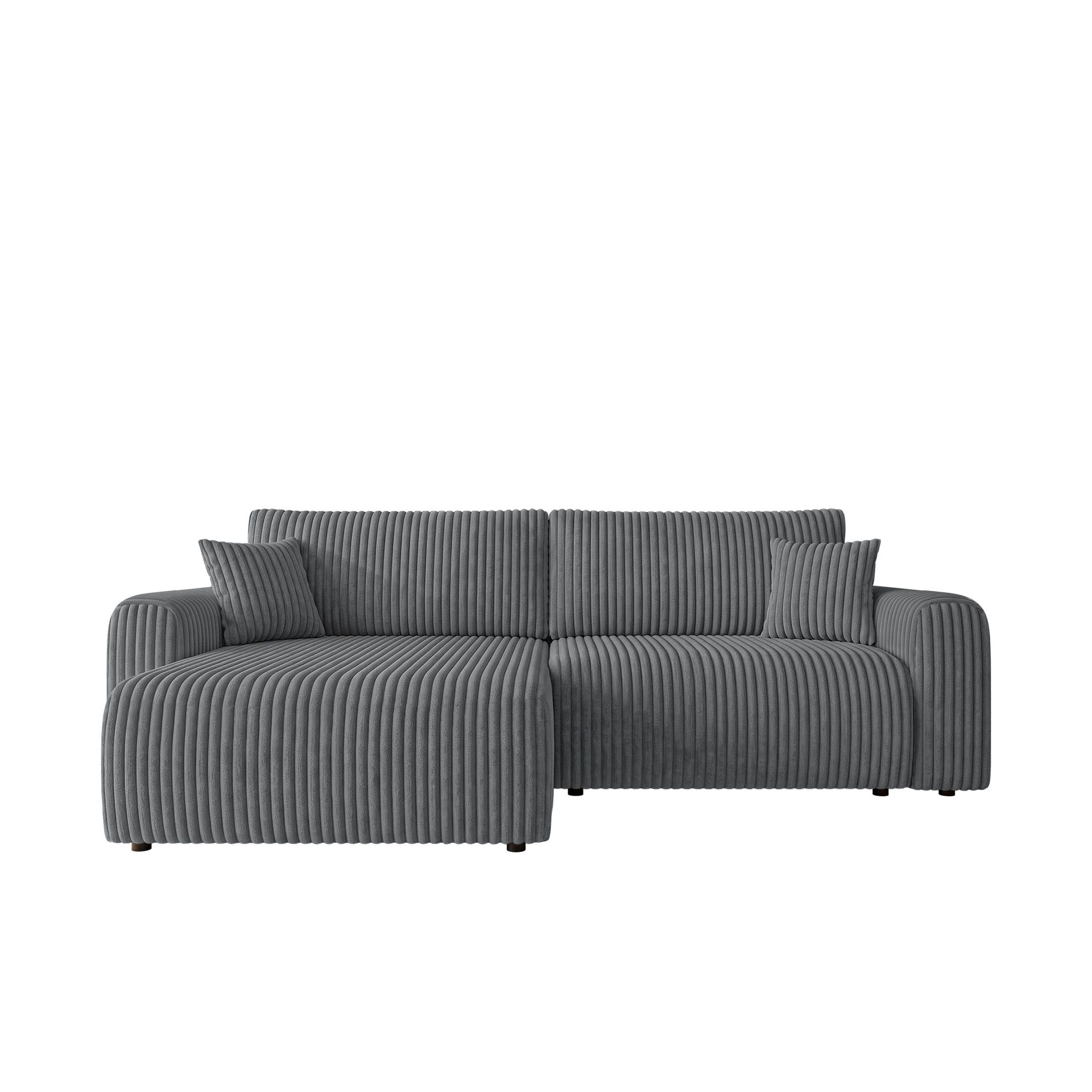 Brenor 3-seters sovesofa med divan, venstrevendt - mørkegrå