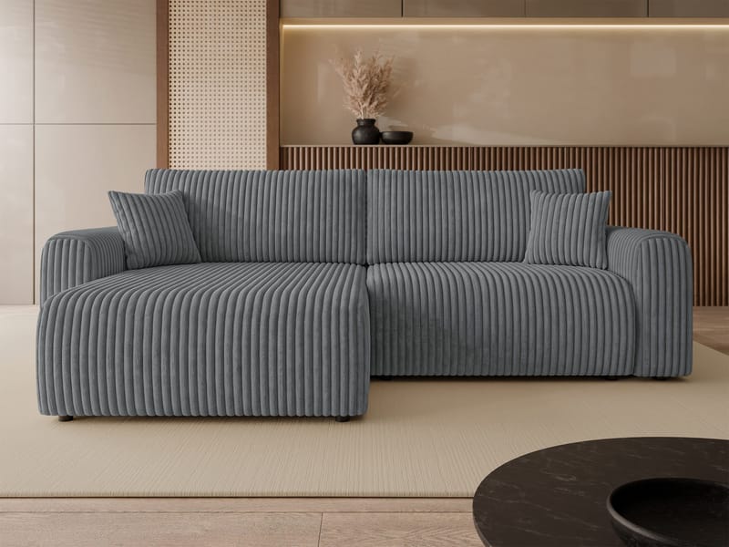 Brenor 3-seters sovesofa med divan, venstrevendt - mørkegrå - Møbler - Sofaer - Sovesofaer
