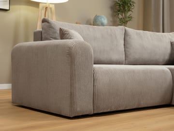 Brenor 3-seters sovesofa med divan, venstrevendt - svart - Møbler - Sofaer - Sovesofaer