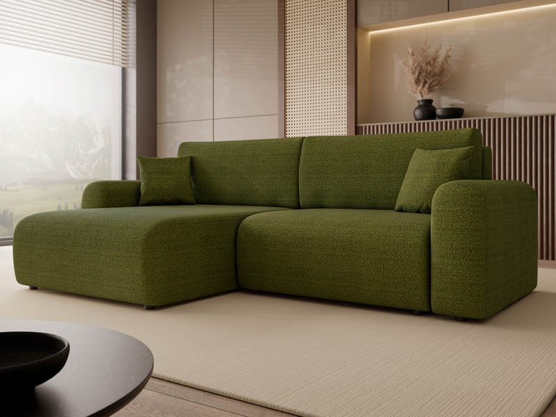 Brenor Sovesofa med sjeselong 3-seter - Brun - Møbler - Sofaer - Sovesofaer