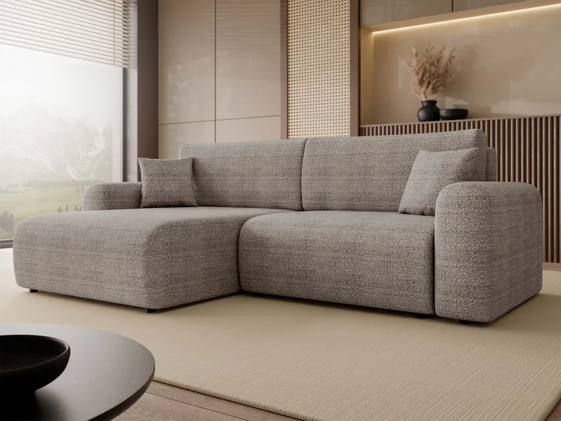 Brenor Sovesofa med sjeselong 3-seter - Grå - Møbler - Sofaer - Sovesofaer