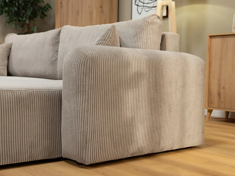 Brenor Sovesofa med sjeselong 3-seter - Lys beige - Møbler - Sofaer - Sovesofaer