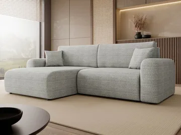 Brenor Sovesofa med sjeselong 3-seter - Lys grå - Møbler - Sofaer - Sovesofaer