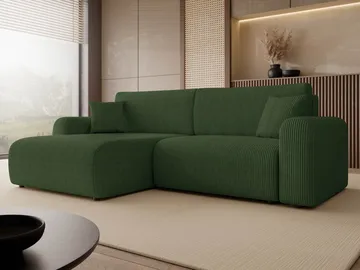 Brenor Sovesofa med sjeselong 3-seter - Mørk grønn - Møbler - Sofaer - Sovesofaer