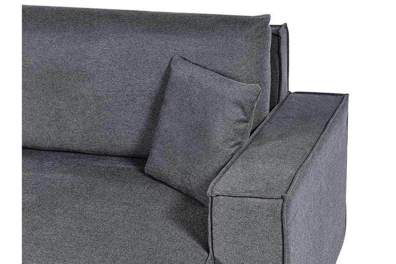 Brian 3-seter Høyrevendt Hjørnesovesofa med Sjeselong i Stoff - Grå - Møbler - Sofaer - Sovesofaer