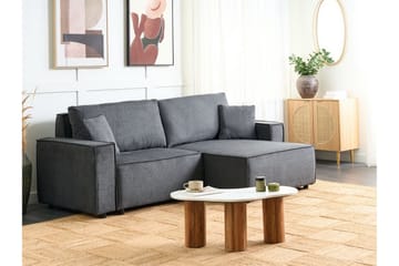 Brian 3-seter Høyrevendt Hjørnesovesofa med Sjeselong i Stoff - Grå - Møbler - Sofaer - Sovesofaer