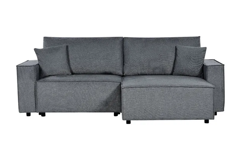 Brian 3-seter Høyrevendt Hjørnesovesofa med Sjeselong i Stoff - Grå - Møbler - Sofaer - Sovesofaer