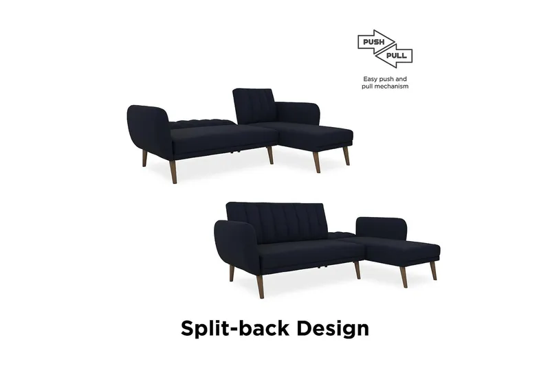 Brittany Divansovesofa Marineblå - Novogratz - Møbler - Sofaer - Sovesofaer