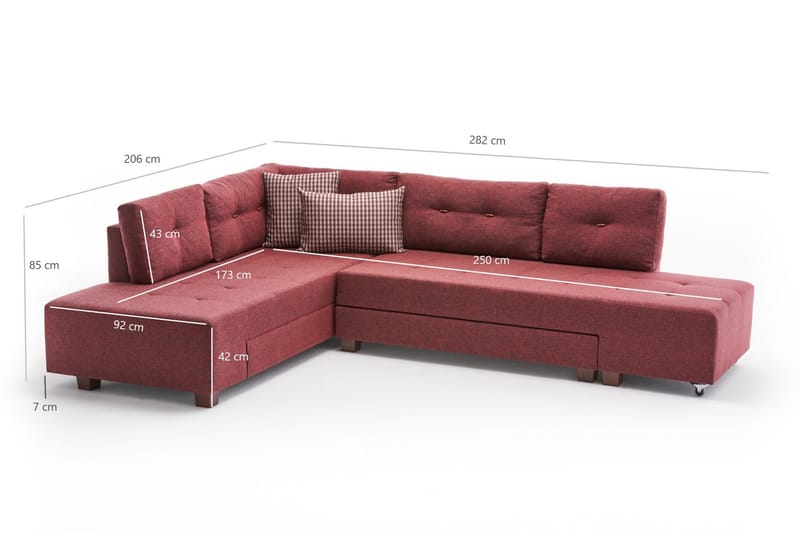Brunei Hjørnesofa Venstre - Møbler - Sofaer - Sovesofaer
