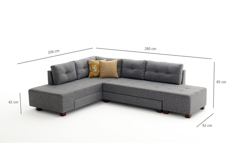 Brunei Hjørnesofa Venstre - Møbler - Sofaer - Sovesofaer