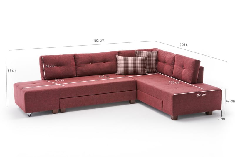 Brunei Sovesofa Høyre - Møbler - Sofaer - Sovesofaer