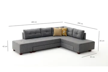Brunei Sovesofa Høyre - Møbler - Sofaer - Sovesofaer