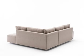 Brunei Sovesofa med Sjeselong Høyre - Kremhvit/Svart - Møbler - Sofaer - Sovesofaer