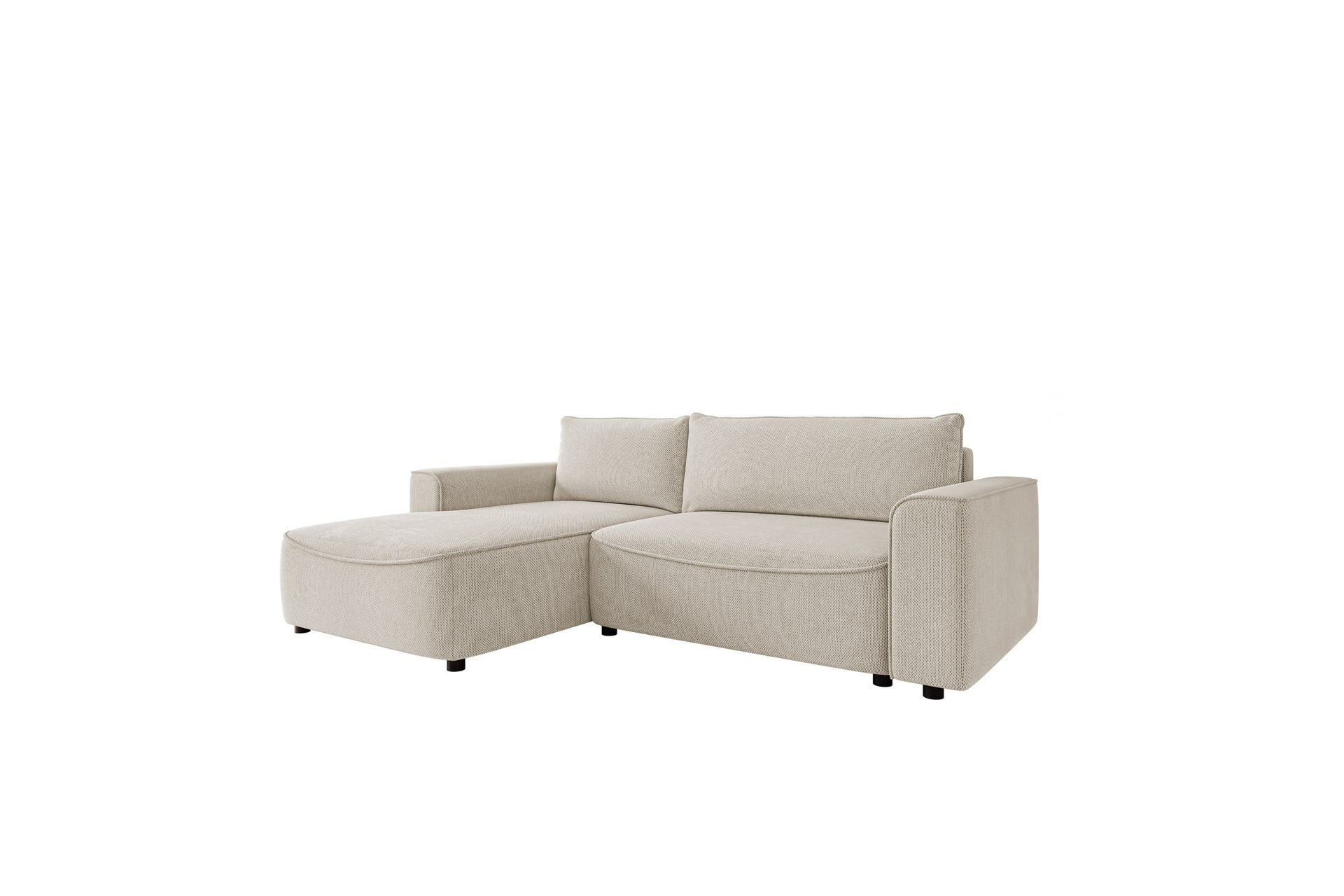 Burketown Sovesofa med Sjeselong 3-seter i Fløyel - Beige - Møbler - Sofaer - Sovesofaer