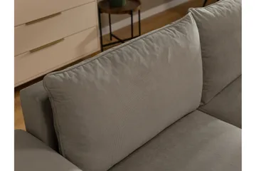 Burketown Sovesofa med Sjeselong 3-seter i Fløyel - Beige - Møbler - Sofaer - Sovesofaer