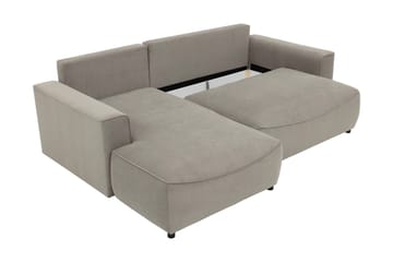 Burketown Sovesofa med Sjeselong 3-seter i Fløyel - Brun - Møbler - Sofaer - Sovesofaer