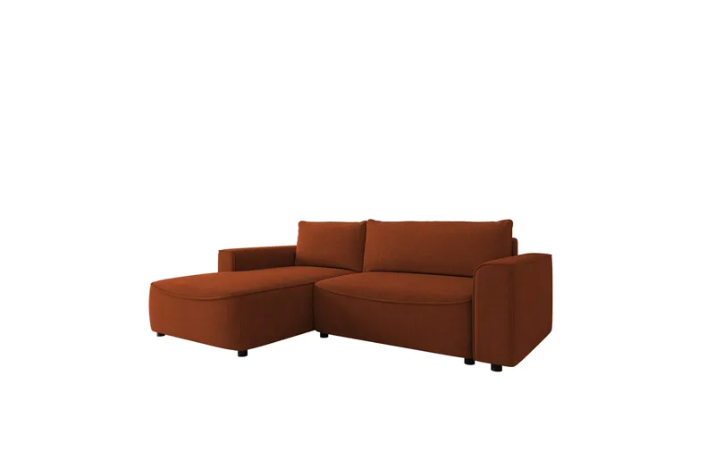 Burketown Sovesofa med Sjeselong 3-seter i Fløyel - Brun - Møbler - Sofaer - Sovesofaer
