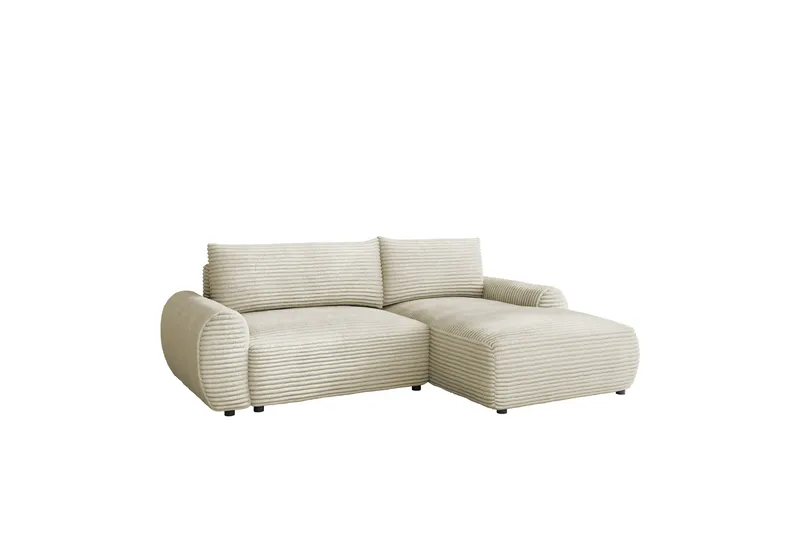 Burman Sovesofa med Sjeselong 3-seter i Manchester - Beige - Møbler - Sofaer - Sovesofaer