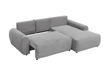 Burman Sovesofa med Sjeselong 3-seter i Manchester - Brun - Møbler - Sofaer - Sovesofaer