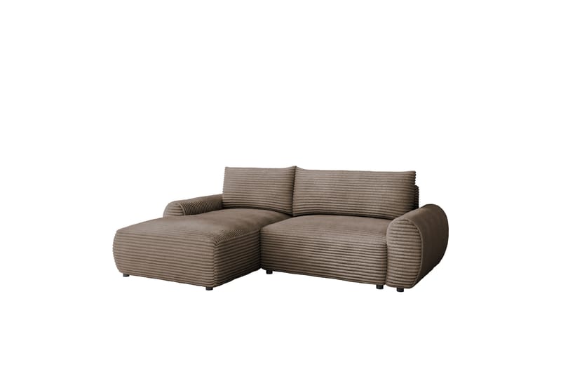 Burman Sovesofa med Sjeselong 3-seter i Manchester - Brun - Møbler - Sofaer - Sovesofaer