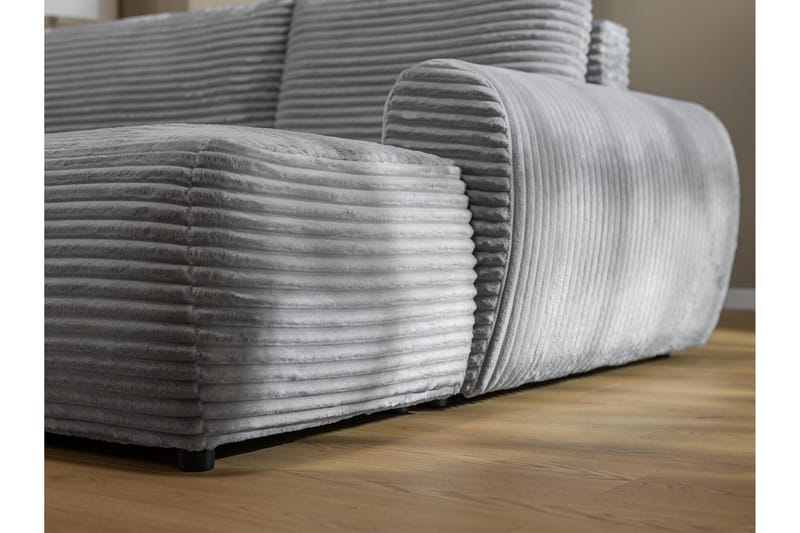 Burman Sovesofa med Sjeselong 3-seter i Manchester - Brun - Møbler - Sofaer - Sovesofaer