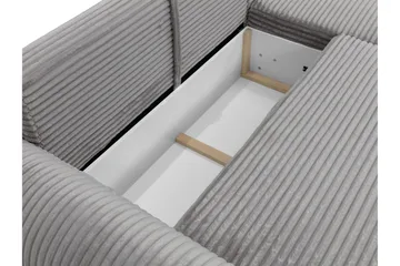 Burman Sovesofa med Sjeselong 3-seter i Manchester - Grå - Møbler - Sofaer - Sovesofaer