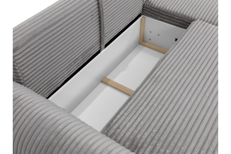 Burman Sovesofa med Sjeselong 3-seter i Manchester - Grå - Møbler - Sofaer - Sovesofaer