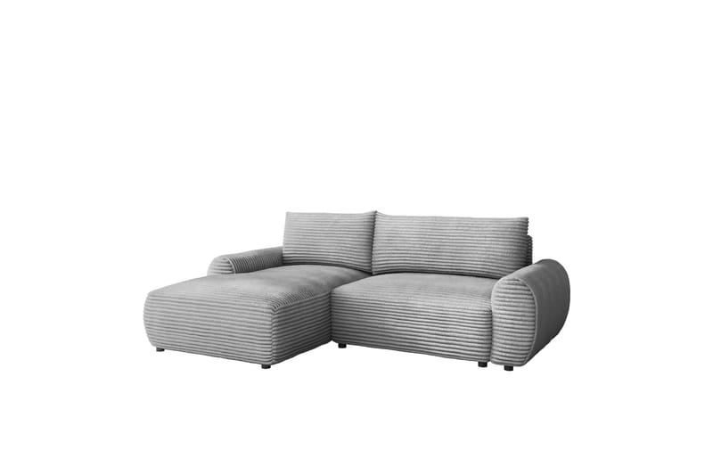 Burman Sovesofa med Sjeselong 3-seter i Manchester - Grå - Møbler - Sofaer - Sovesofaer