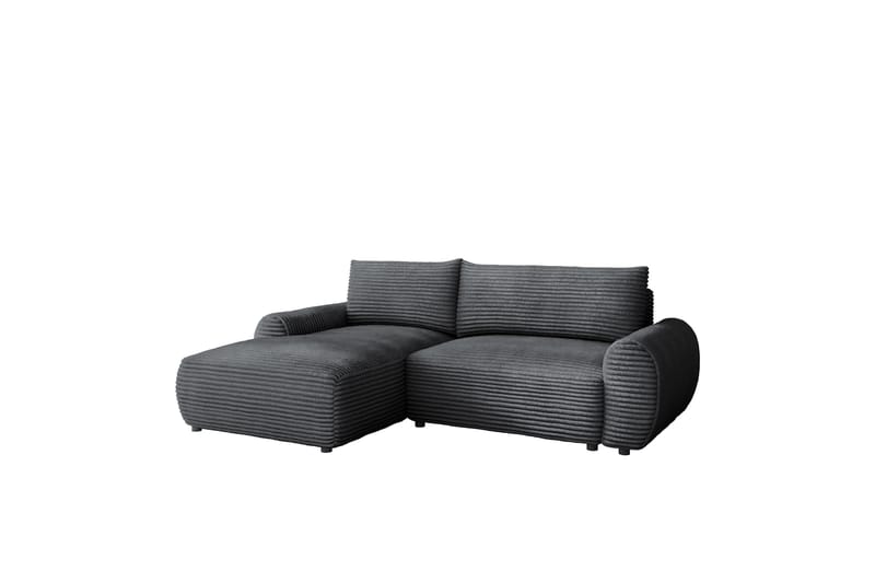 Burman Sovesofa med Sjeselong 3-seter i Manchester - Grå - Møbler - Sofaer - Sovesofaer