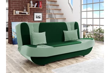 Burralla 2-seters Utfellbar Sovesofa 118x184 cm med Oppbevaring i Fløyel - Grønn - Møbler - Sofaer - Sovesofaer
