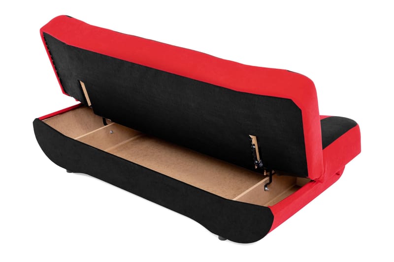 Burralla 3-seters Rektangulær Sovesofa 118x184 cm med Oppbevaring i Stoff - Grå - Møbler - Sofaer - Sovesofaer