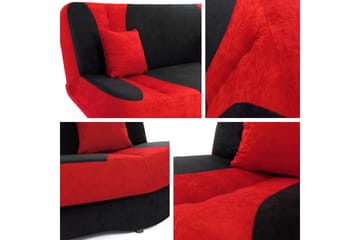 Burralla 3-seters Rektangulær Sovesofa 118x184 cm med Oppbevaring i Stoff - Grå - Møbler - Sofaer - Sovesofaer