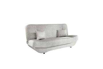 Burralla 3-seters Rektangulær Sovesofa 118x184 cm med Oppbevaring i Stoff - Grå - Møbler - Sofaer - Sovesofaer