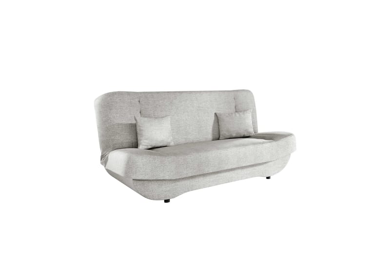 Burralla 3-seters Rektangulær Sovesofa 118x184 cm med Oppbevaring i Stoff, Grå