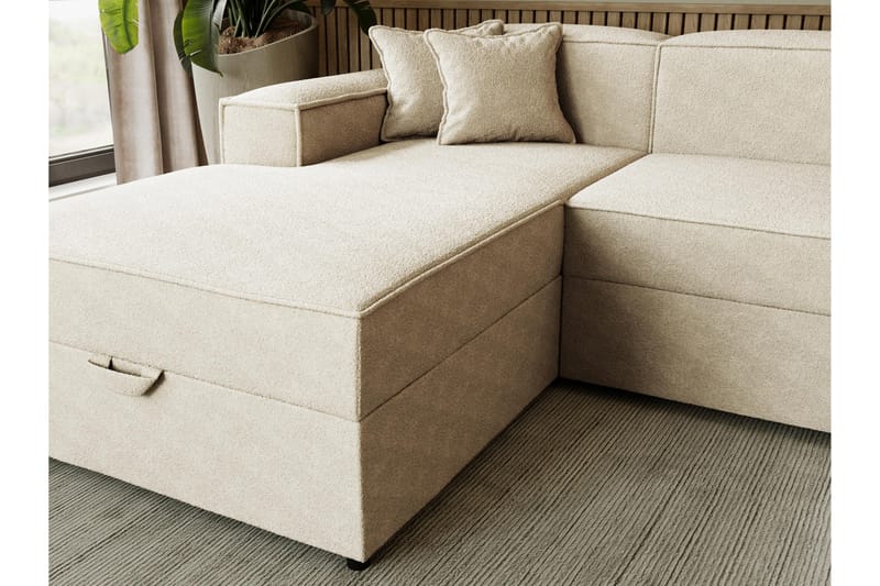 Bysantinsk Sovesofa Med 3-Seters Divan - Beige - Møbler - Sofaer - Sovesofaer
